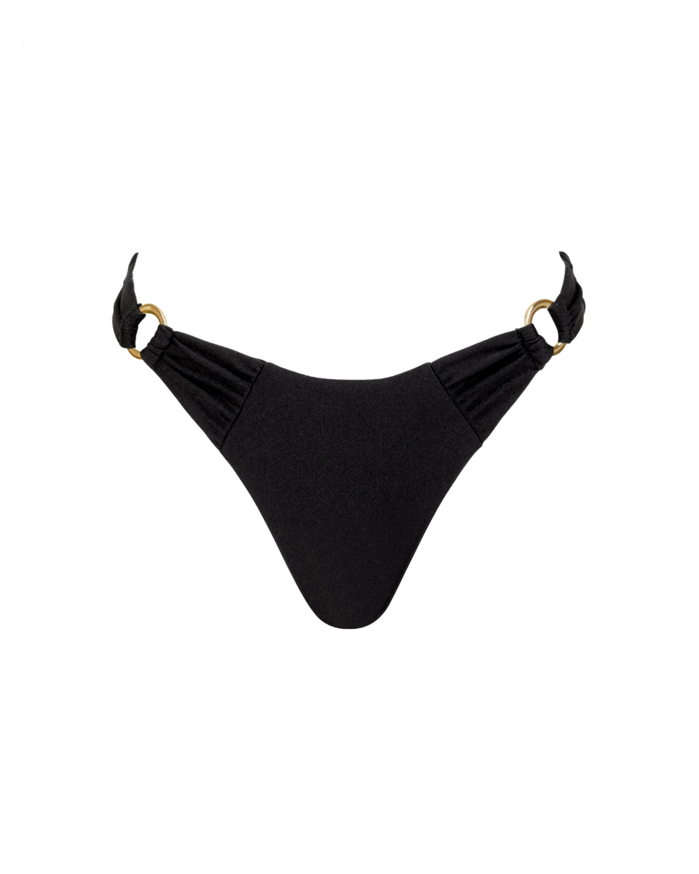Black Brazilian Thong Low Rise Bikini Bottom M Vivien Vance